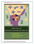 CBSE Class 10th Mathematics