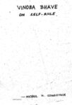 Vinoba Bhave on Self-Rule
