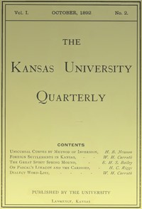 pg61188.cover_.medium.jpg The Kansas University Quarterly, Vol. I, No. 2, October 1892 - Image 1