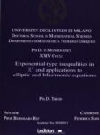 Exponential-type inqualities in Rn and applications to elliptic and biharmonic equations