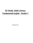 B.C. Reads: Adult Literacy Fundamental English, Reader Two
