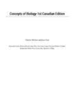 Concepts of Biology: First Canadian Edition