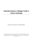 Information Systems: A Manager's Guide to Harness Technology
