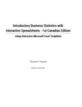 Introductory Business Statistics With Interactive Spreadsheets: Using Interactive Microsoft Excel Templates