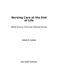Nursing Care at the End of Life: What Every Clinician Should Know