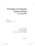 Principles of Computer System Design: An Introduction, Part II, Chapters 7-11, Version 5.0