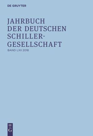 thumbnail-2838.jpg Jahrbuch der Deutschen Schillergesellschaft 62/2018: Internationales Organ für Neuere Deutsche Literatur - Image 1