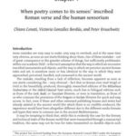When poetry comes to its senses:* inscribed Roman verse and the human sensorium: Chapter 7 of Dynamic Epigraphy: New Approaches to Inscriptions