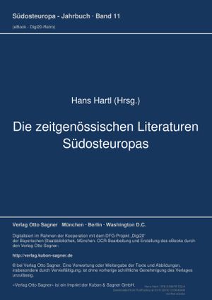 thumbnail-6484.jpg Die zeitgenössischen Literaturen Südosteuropas - Image 1