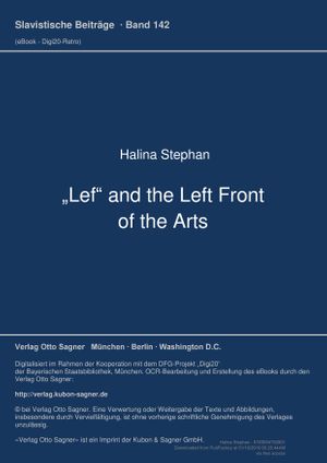 thumbnail-6658.jpg Lef and the Left Front of the Arts - Image 1